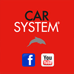 Carsystem logo with a facebook and youtube icon 