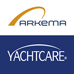 Logo of Arkema and Yachtcare among each other 